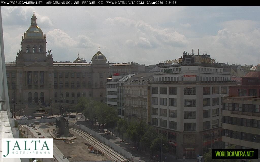 Archiv Foto Webcam Der Wenzelsplatz in der Neustadt Prags