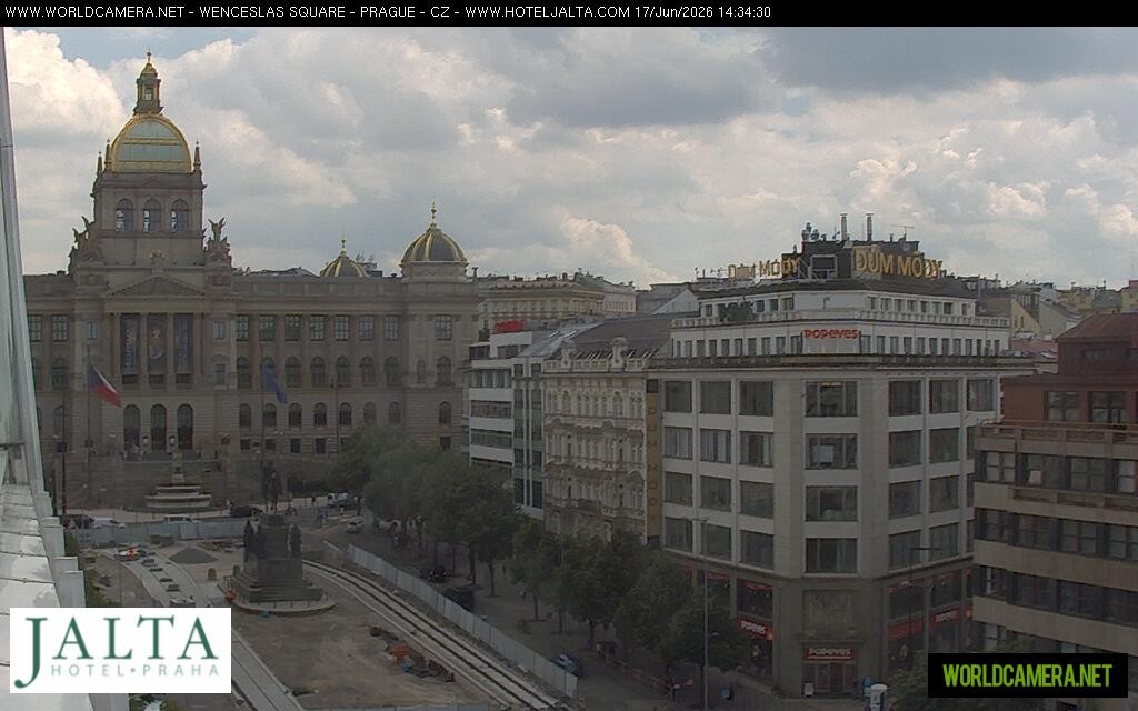 Archiv Foto Webcam Der Wenzelsplatz in der Neustadt Prags