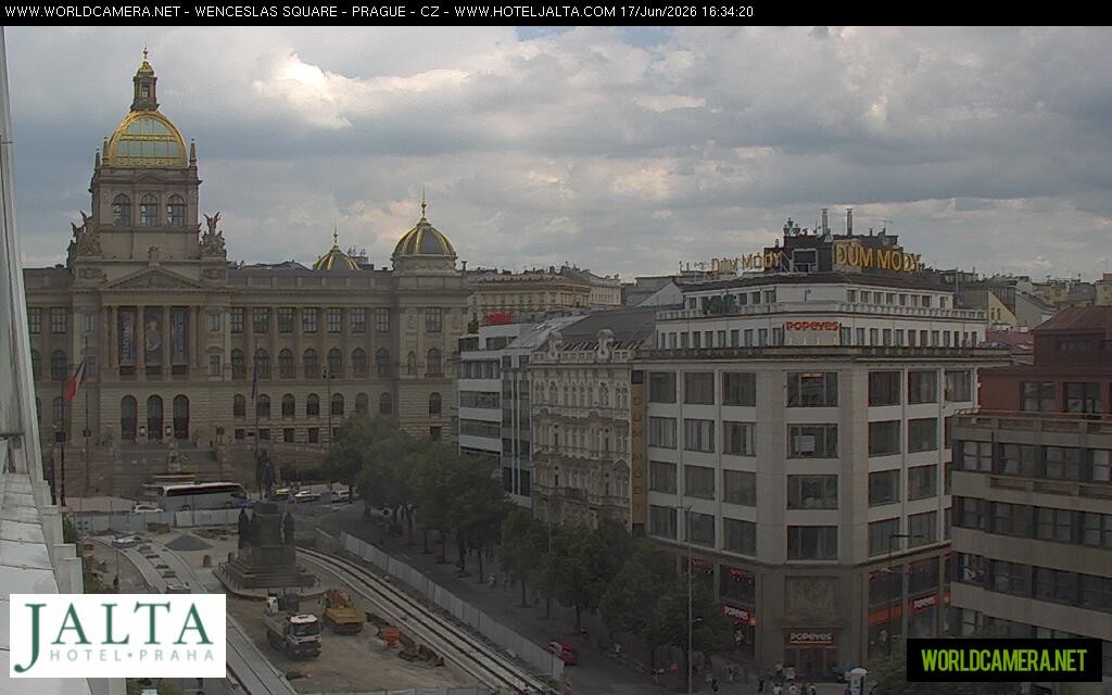 Archiv Foto Webcam Der Wenzelsplatz in der Neustadt Prags