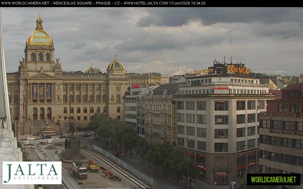 Archiv Foto Webcam Der Wenzelsplatz in der Neustadt Prags