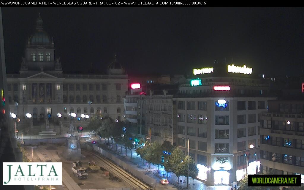 Archiv Foto Webcam Der Wenzelsplatz in der Neustadt Prags