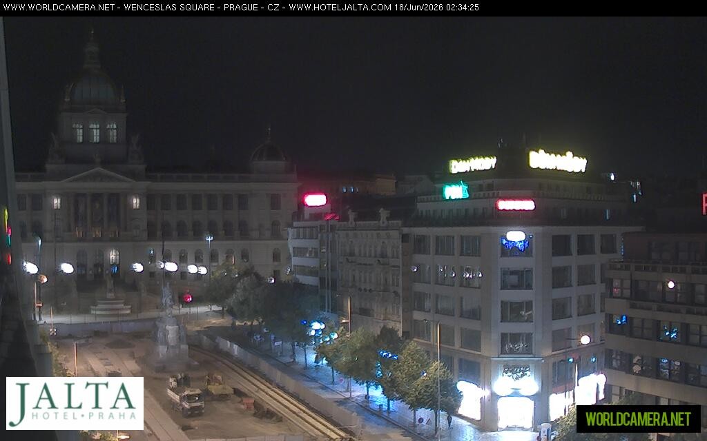 Archiv Foto Webcam Der Wenzelsplatz in der Neustadt Prags