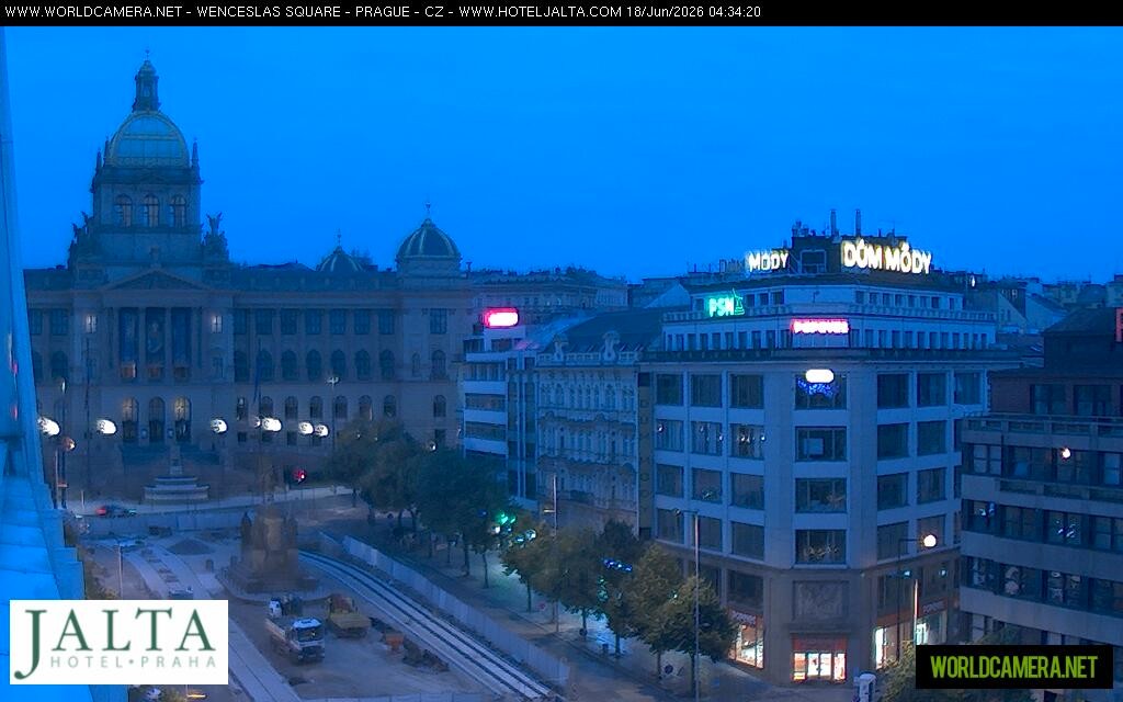 Archiv Foto Webcam Der Wenzelsplatz in der Neustadt Prags