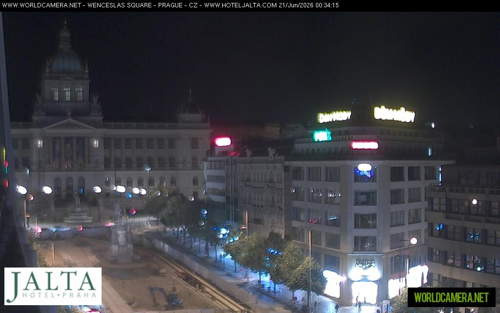 Archiv Foto Webcam Der Wenzelsplatz in der Neustadt Prags