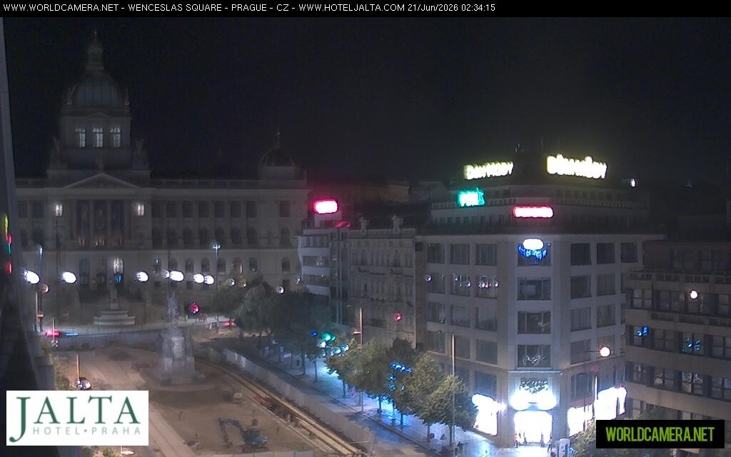 Archiv Foto Webcam Der Wenzelsplatz in der Neustadt Prags