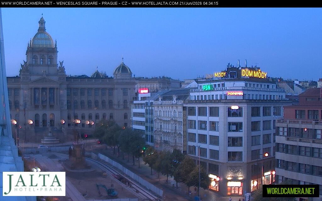 Archiv Foto Webcam Der Wenzelsplatz in der Neustadt Prags