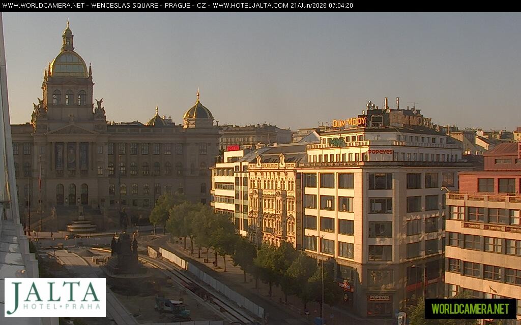 Archiv Foto Webcam Der Wenzelsplatz in der Neustadt Prags