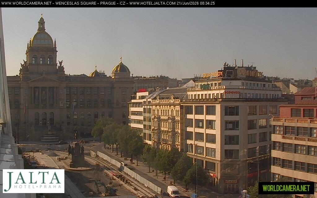 Archiv Foto Webcam Der Wenzelsplatz in der Neustadt Prags