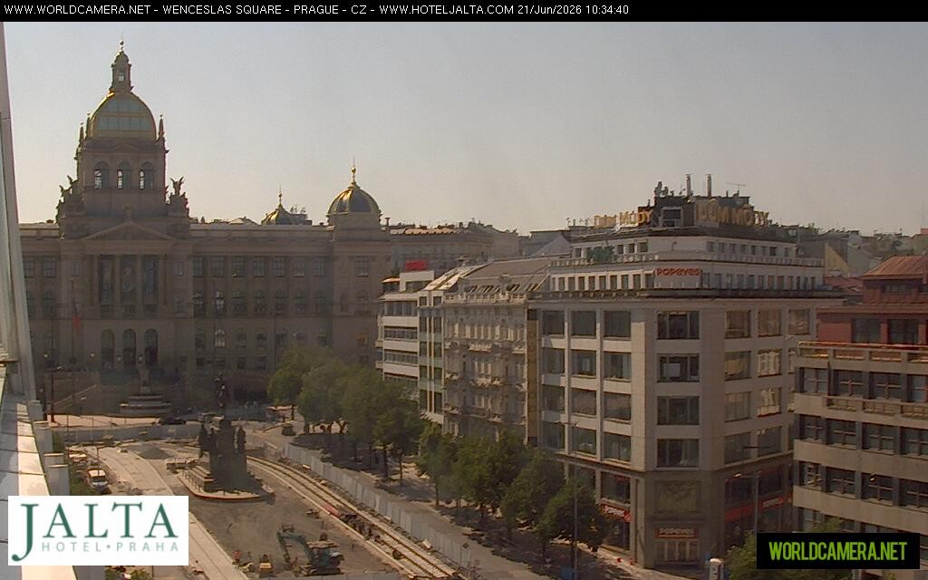 Archiv Foto Webcam Der Wenzelsplatz in der Neustadt Prags