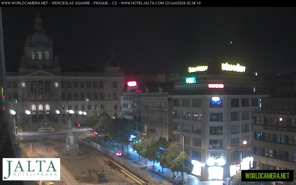 Archiv Foto Webcam Der Wenzelsplatz in der Neustadt Prags