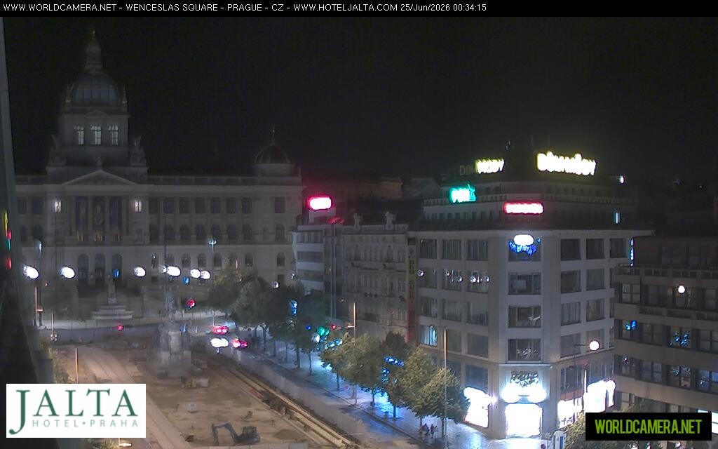 Archived image Webcam Wenceslas Square in Prague