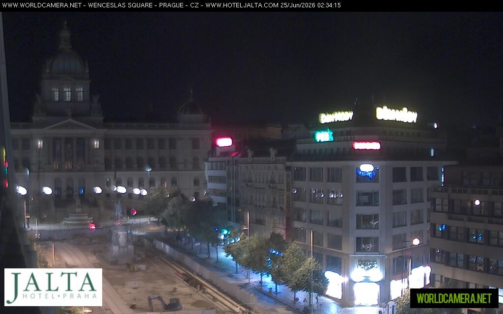 Archived image Webcam Wenceslas Square in Prague