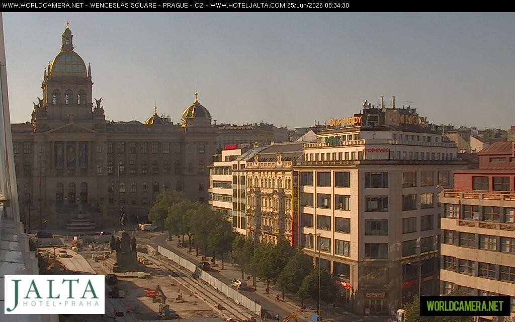 Archived image Webcam Wenceslas Square in Prague