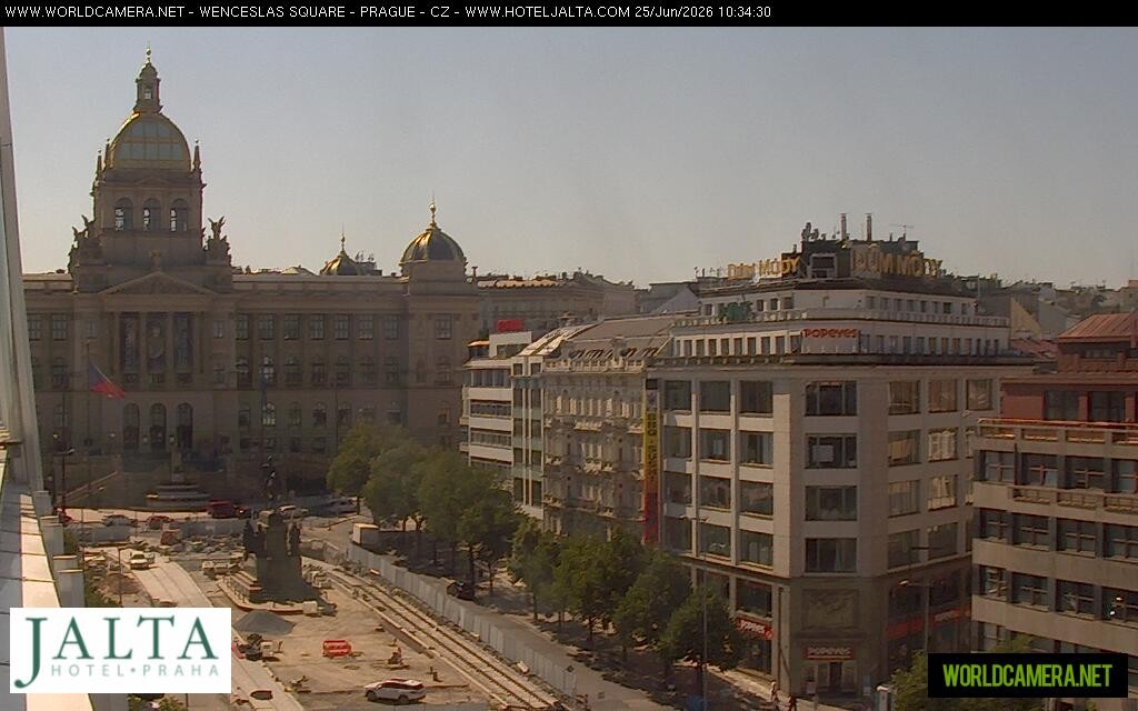 Archived image Webcam Wenceslas Square in Prague