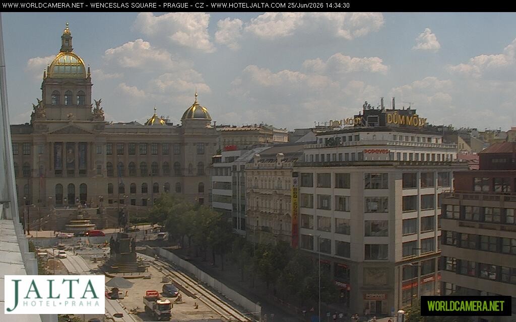 Archived image Webcam Wenceslas Square in Prague