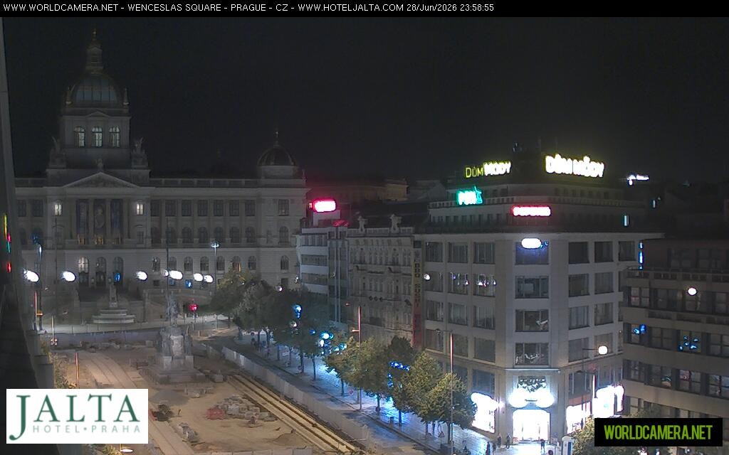 Archiv Foto Webcam Der Wenzelsplatz in der Neustadt Prags