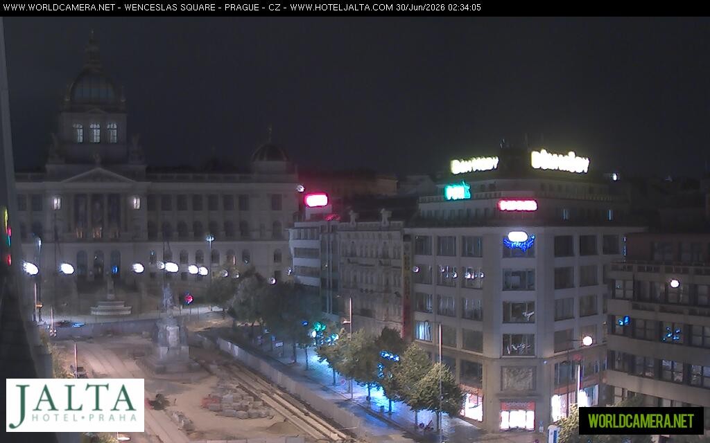 Archiv Foto Webcam Der Wenzelsplatz in der Neustadt Prags