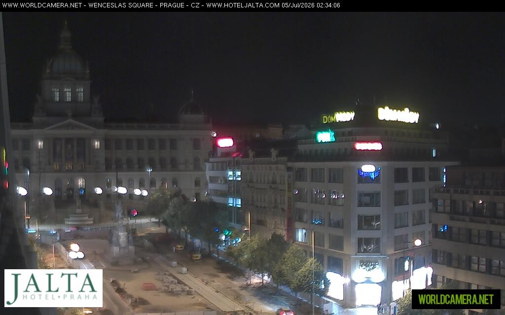 Archiv Foto Webcam Der Wenzelsplatz in der Neustadt Prags