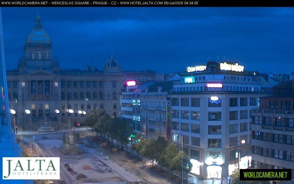 Archiv Foto Webcam Der Wenzelsplatz in der Neustadt Prags