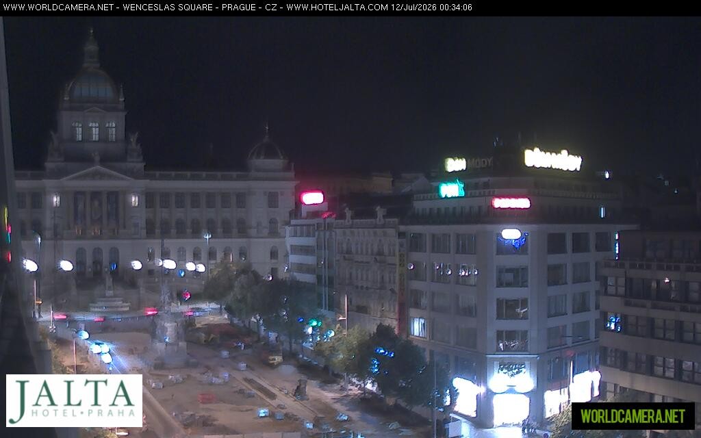 Archived image Webcam Wenceslas Square in Prague