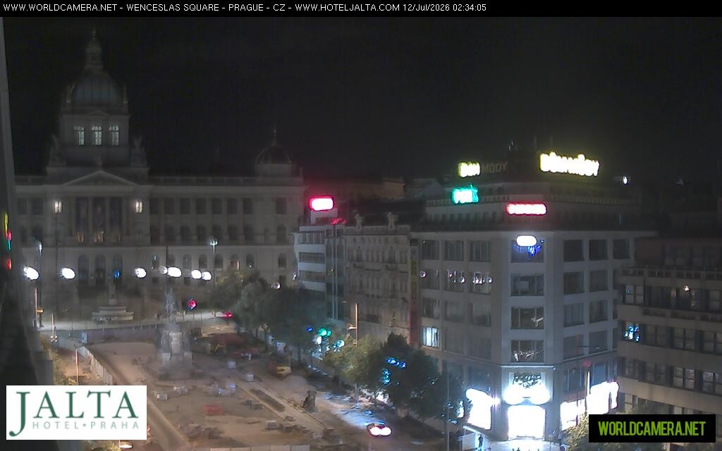 Archived image Webcam Wenceslas Square in Prague