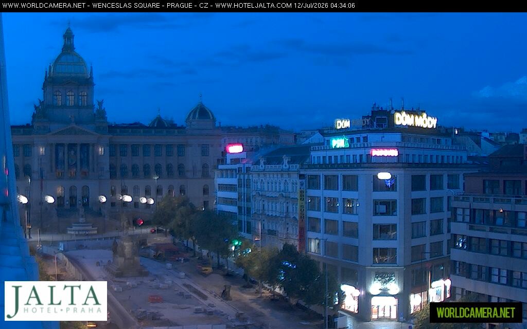 Archived image Webcam Wenceslas Square in Prague
