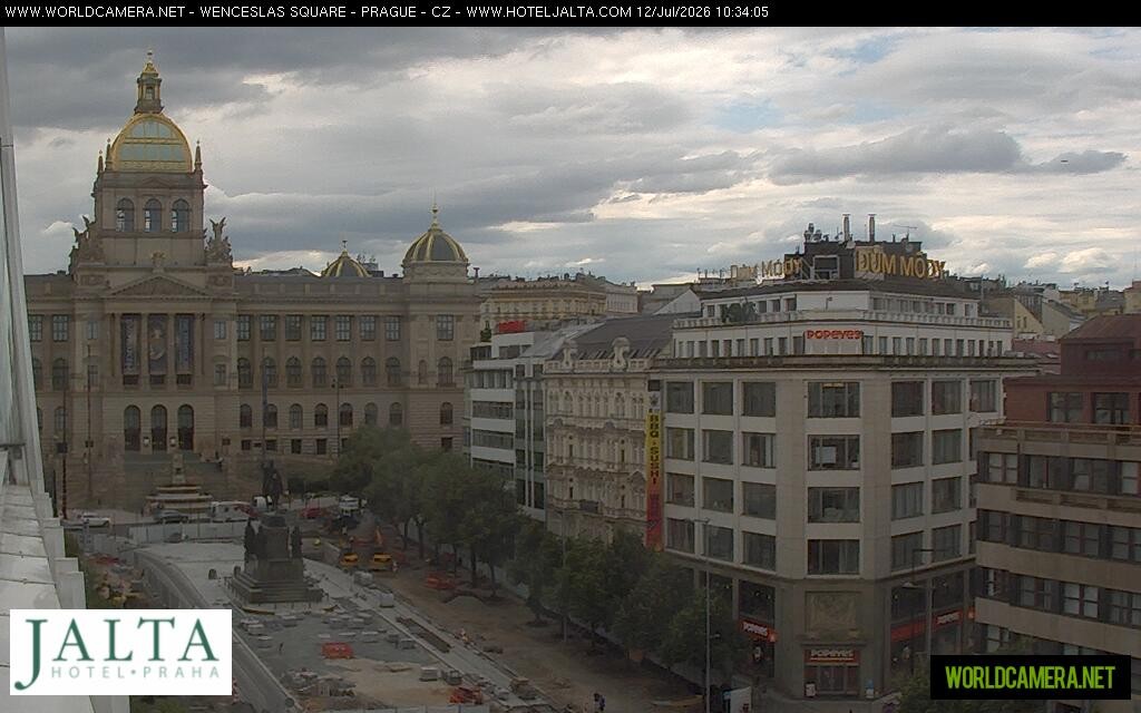 Archived image Webcam Wenceslas Square in Prague