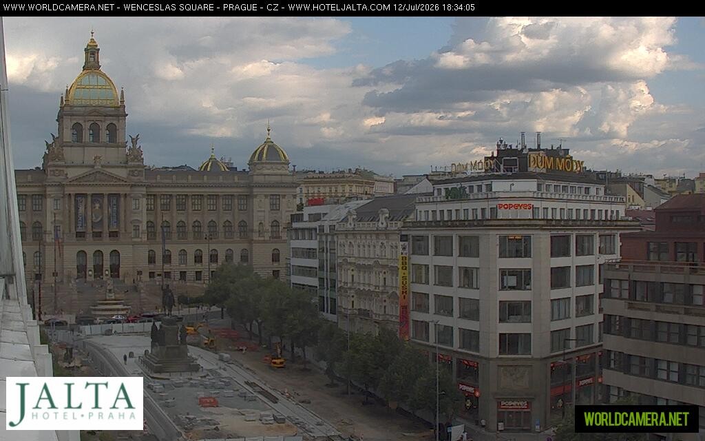 Archiv Foto Webcam Der Wenzelsplatz in der Neustadt Prags