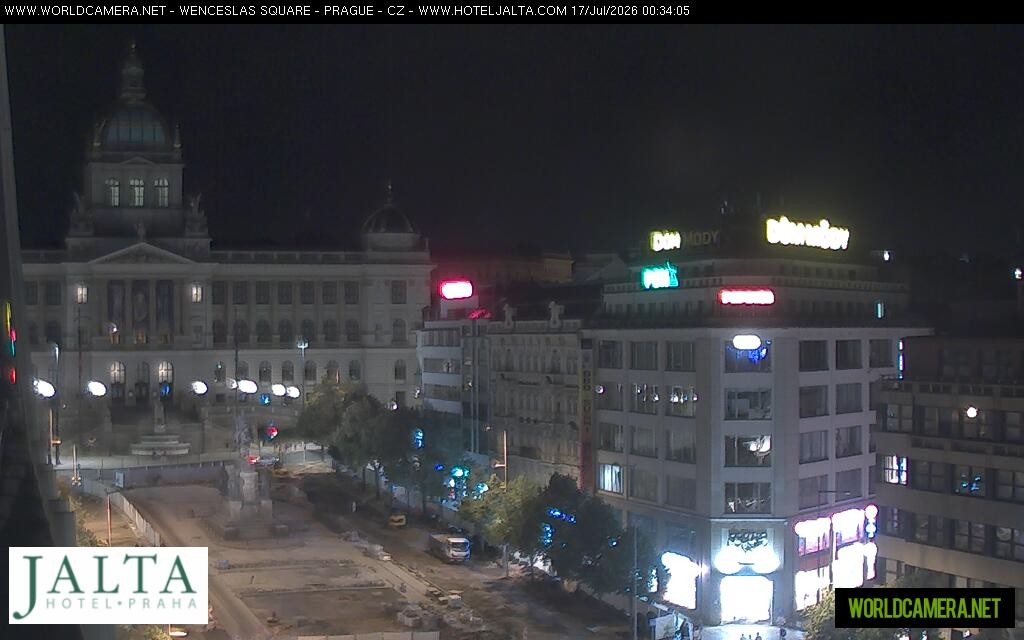 Archived image Webcam Wenceslas Square in Prague