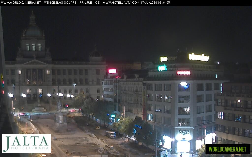 Archived image Webcam Wenceslas Square in Prague