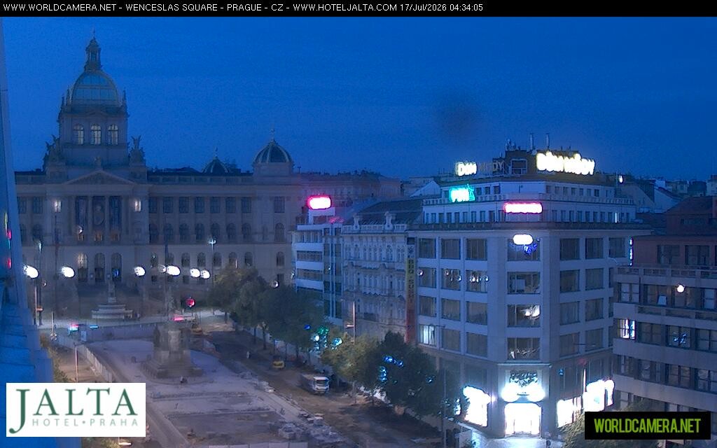 Archived image Webcam Wenceslas Square in Prague