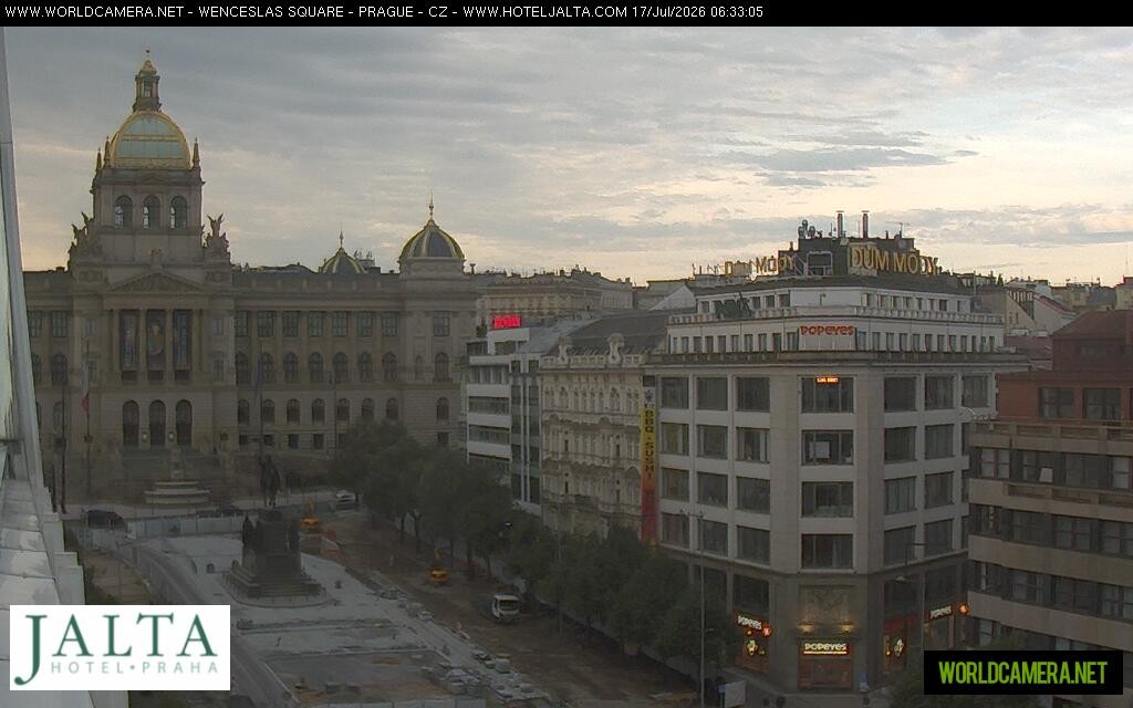 Archived image Webcam Wenceslas Square in Prague