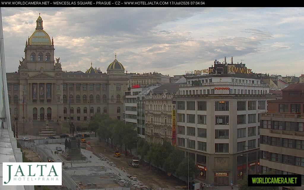 Archived image Webcam Wenceslas Square in Prague