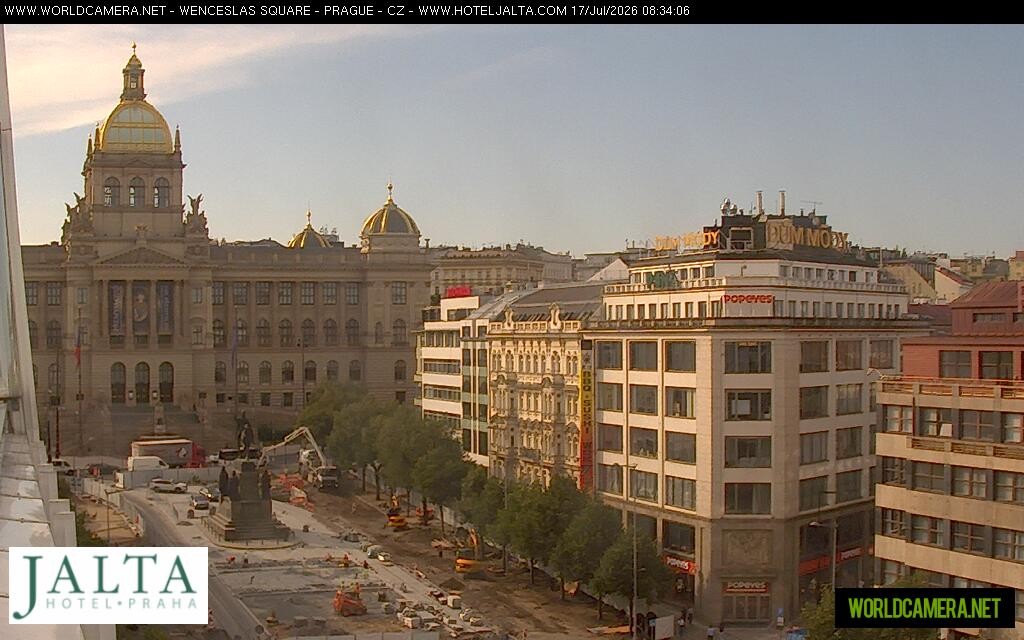 Archived image Webcam Wenceslas Square in Prague