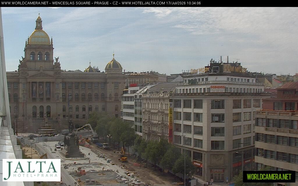 Archived image Webcam Wenceslas Square in Prague