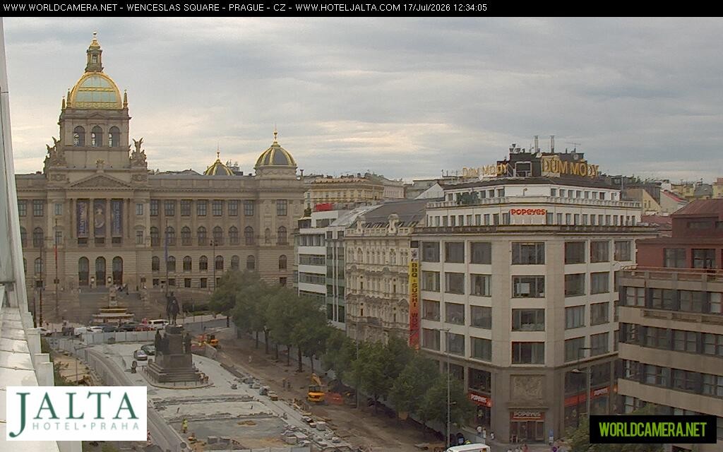 Archived image Webcam Wenceslas Square in Prague