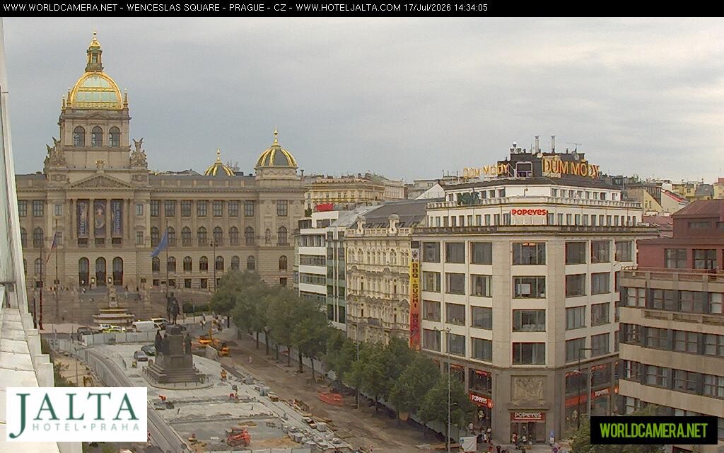 Archived image Webcam Wenceslas Square in Prague