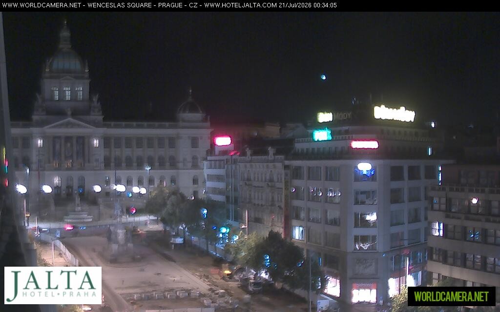 Archiv Foto Webcam Der Wenzelsplatz in der Neustadt Prags