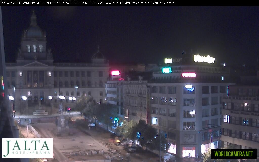 Archiv Foto Webcam Der Wenzelsplatz in der Neustadt Prags
