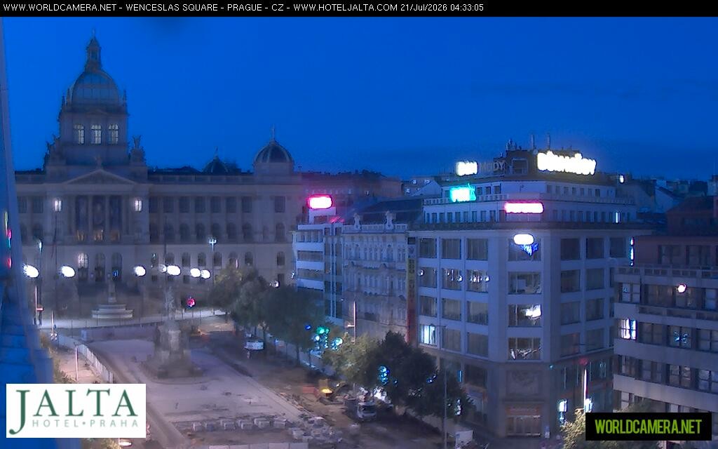 Archiv Foto Webcam Der Wenzelsplatz in der Neustadt Prags