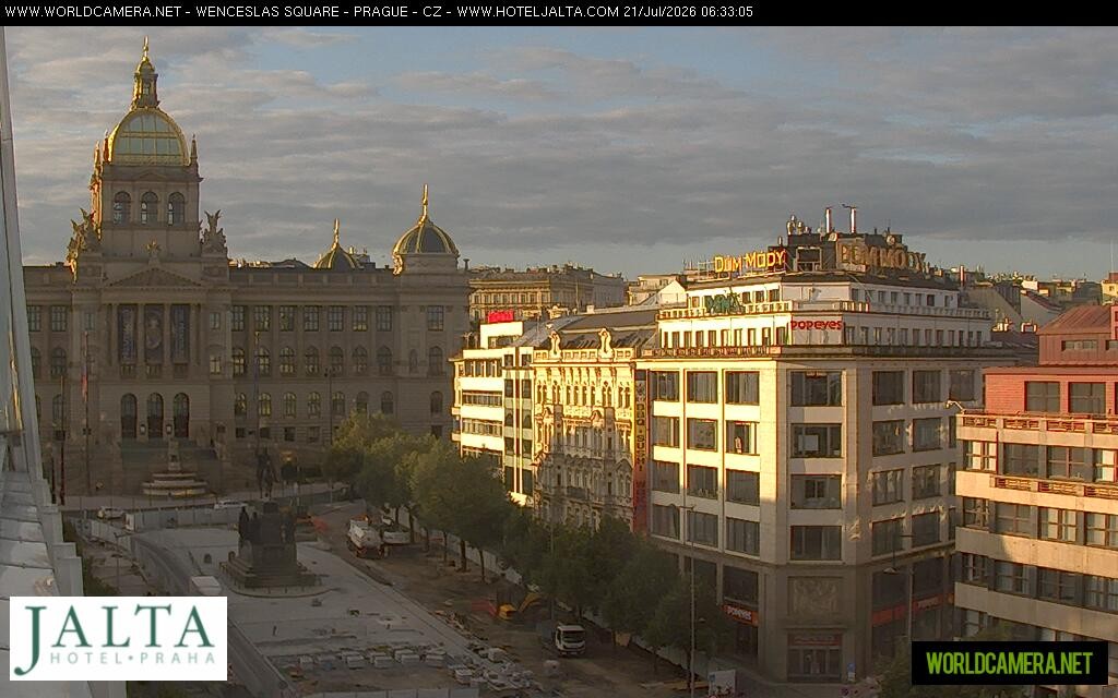 Archiv Foto Webcam Der Wenzelsplatz in der Neustadt Prags