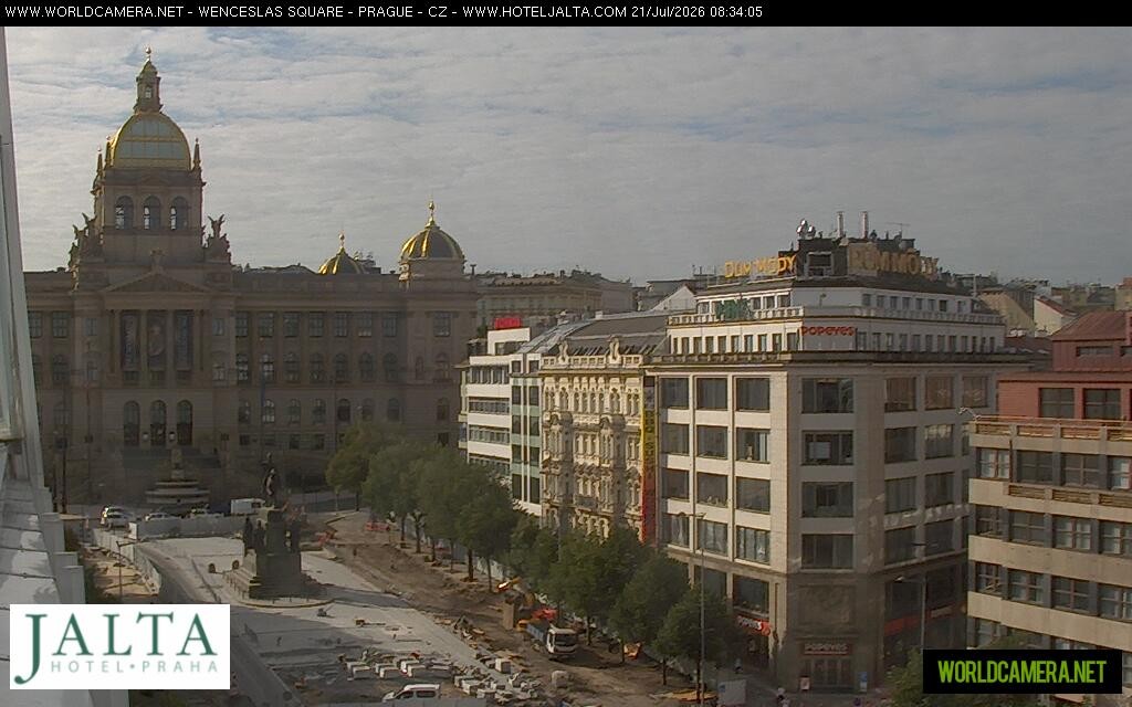 Archiv Foto Webcam Der Wenzelsplatz in der Neustadt Prags