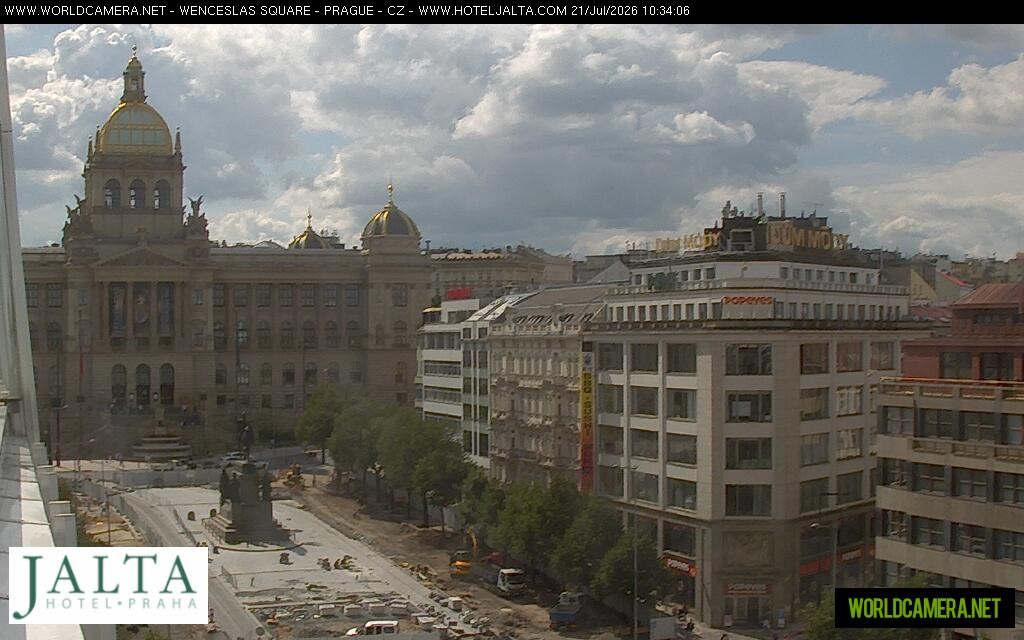 Archiv Foto Webcam Der Wenzelsplatz in der Neustadt Prags