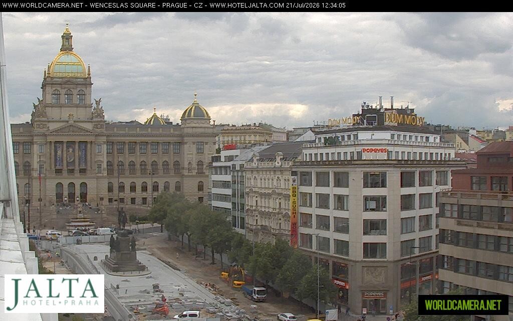 Archiv Foto Webcam Der Wenzelsplatz in der Neustadt Prags