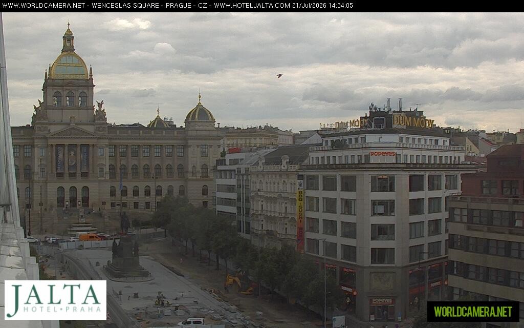 Archiv Foto Webcam Der Wenzelsplatz in der Neustadt Prags