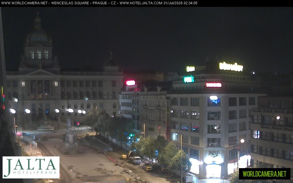 Archiv Foto Webcam Der Wenzelsplatz in der Neustadt Prags