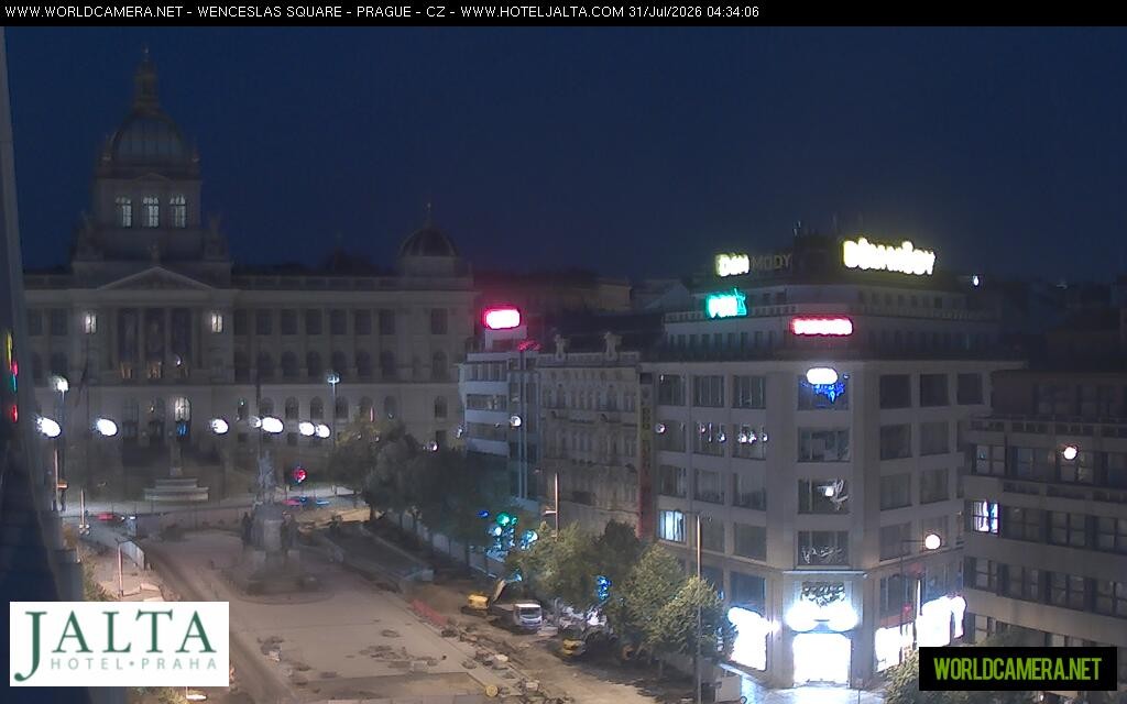 Archiv Foto Webcam Der Wenzelsplatz in der Neustadt Prags