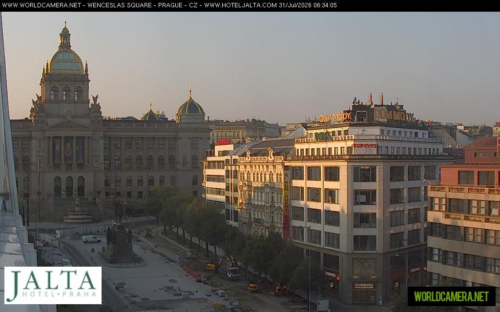 Archiv Foto Webcam Der Wenzelsplatz in der Neustadt Prags