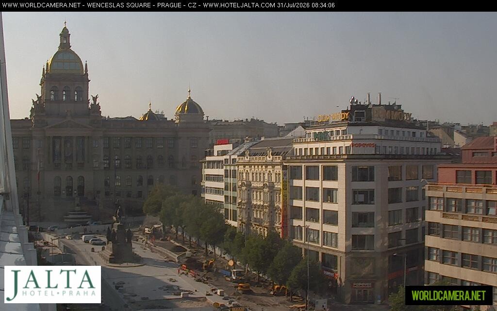 Archiv Foto Webcam Der Wenzelsplatz in der Neustadt Prags