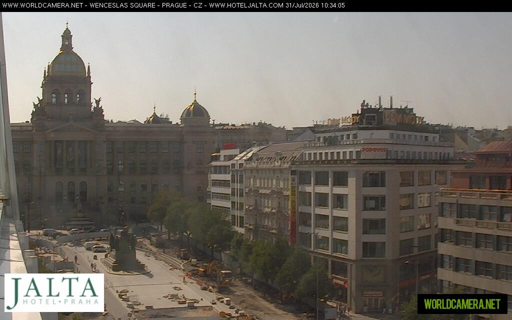 Archiv Foto Webcam Der Wenzelsplatz in der Neustadt Prags